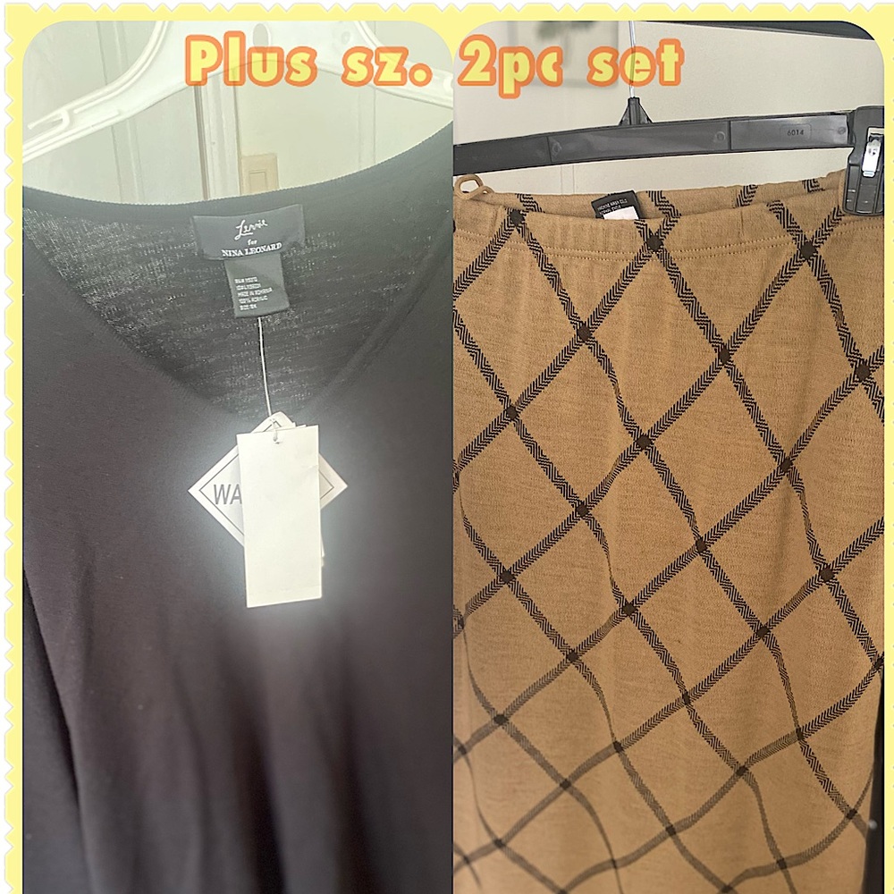COPY - Plus size 2pc Lennie for Nina Leonard Skirt Set